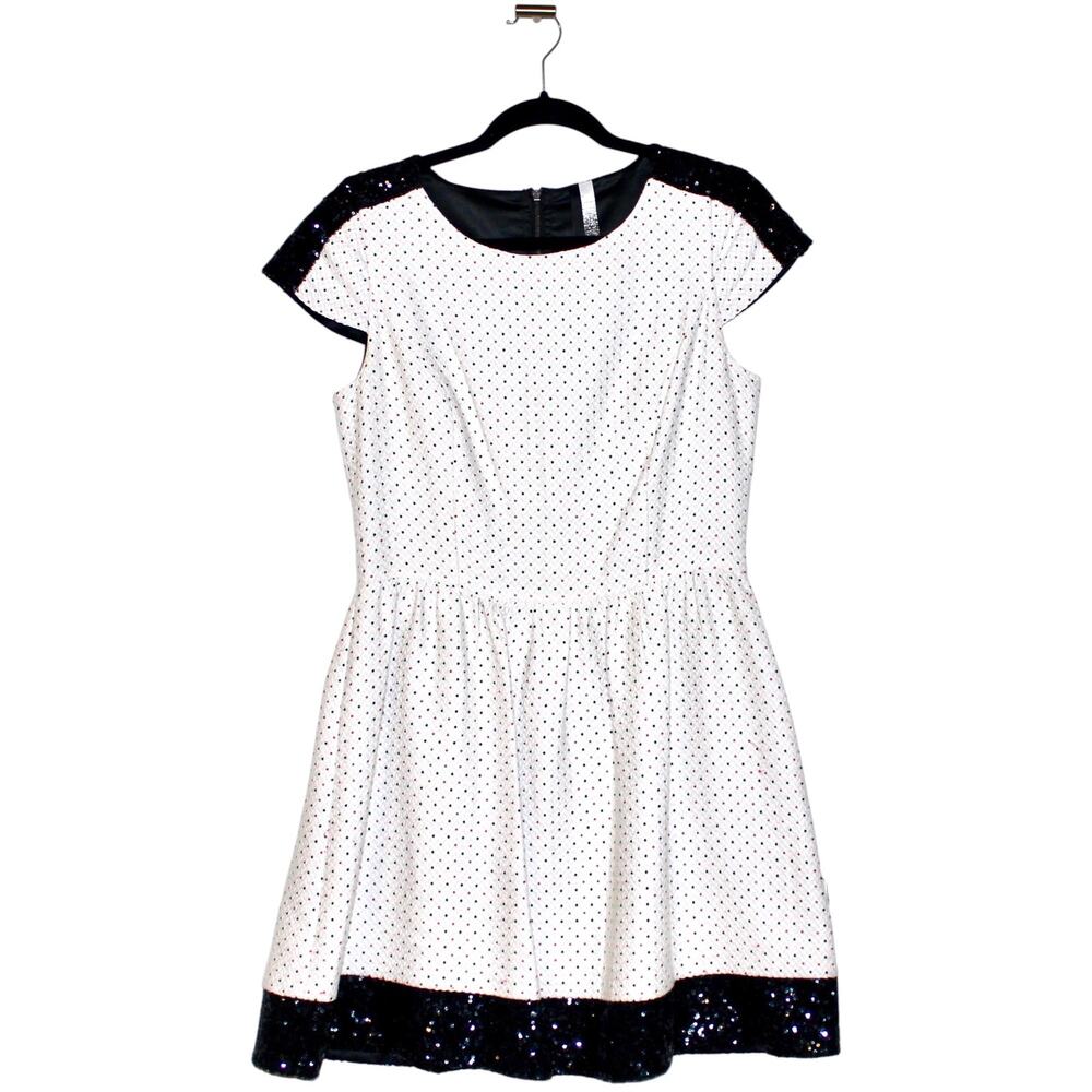 Kensie Dotted Mini Dress w Sequins Size Medium